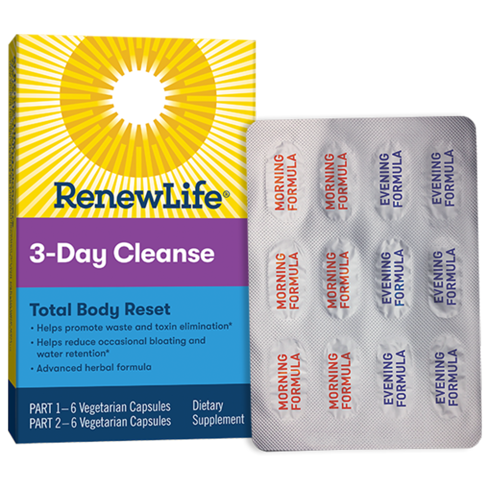Renew Life Renew Life - 3 Day Cleanse Program Total Body Reset - 2-Part Kit