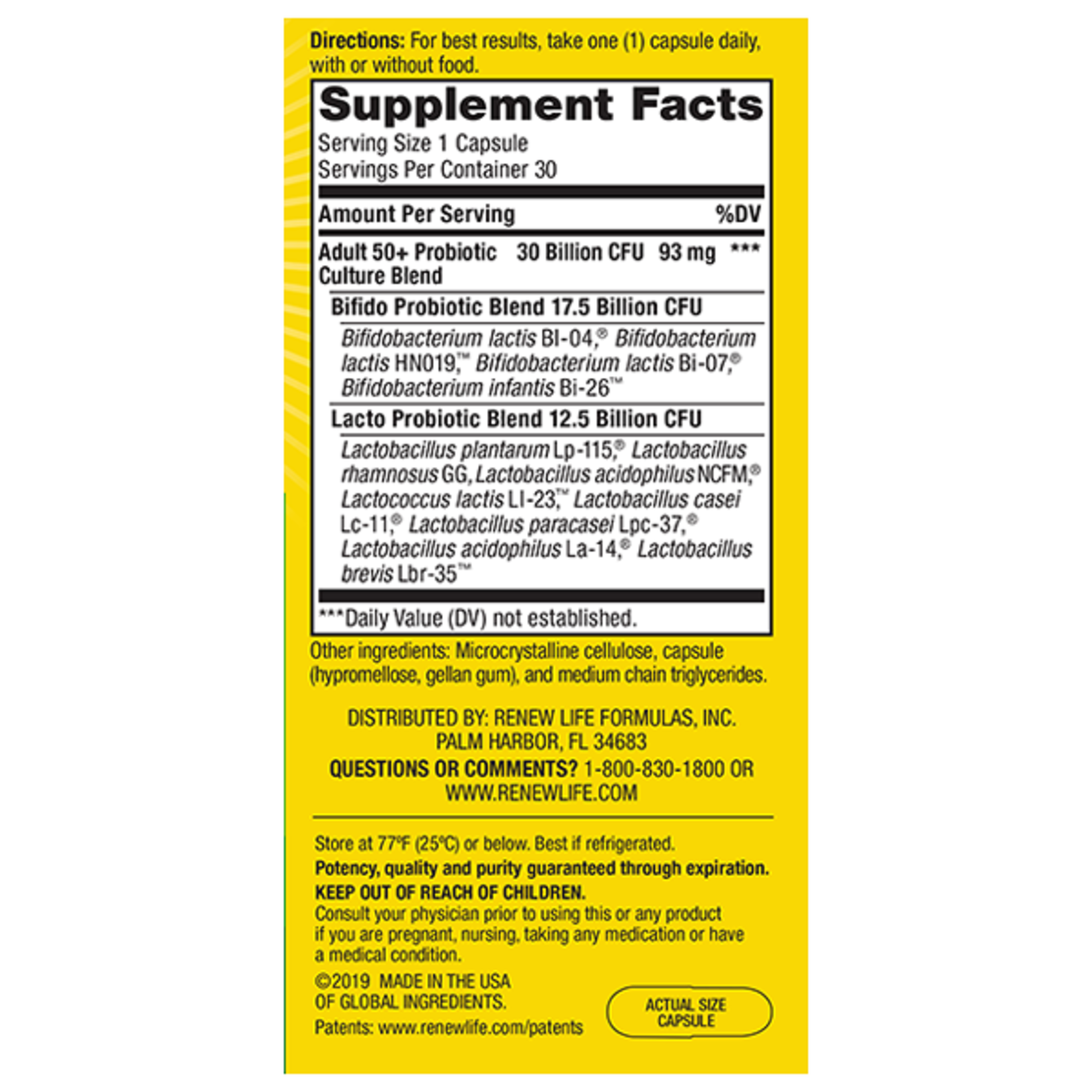 Renew Life Renew Life - Ultimate Flora Adult 50+ - 30 vegan cap