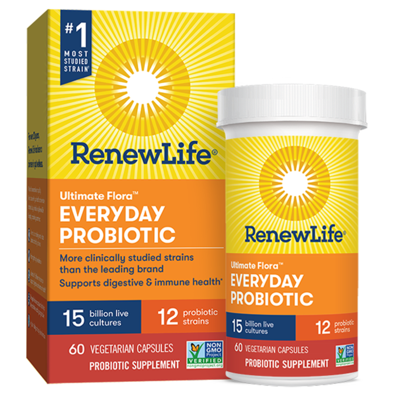 Renew Life Renew Life - Everyday Probiotic 15B - 60 Veg Capsules