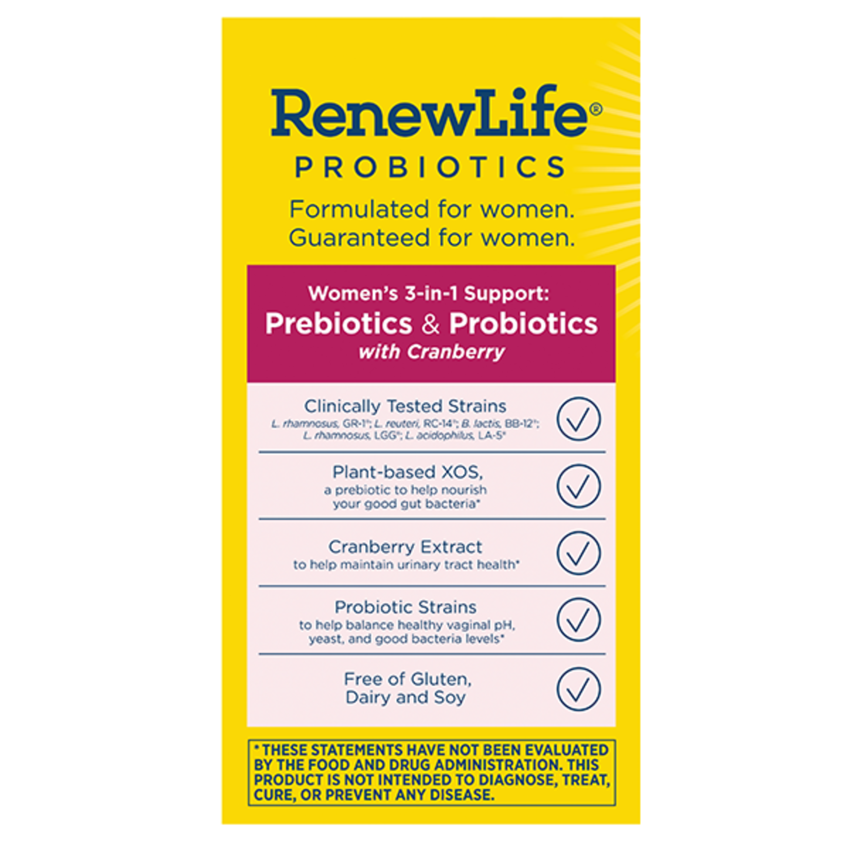 Renew Life Renew Life - Women's Daily Probiotics + Prebiotics 60Ct - 60 Capsules