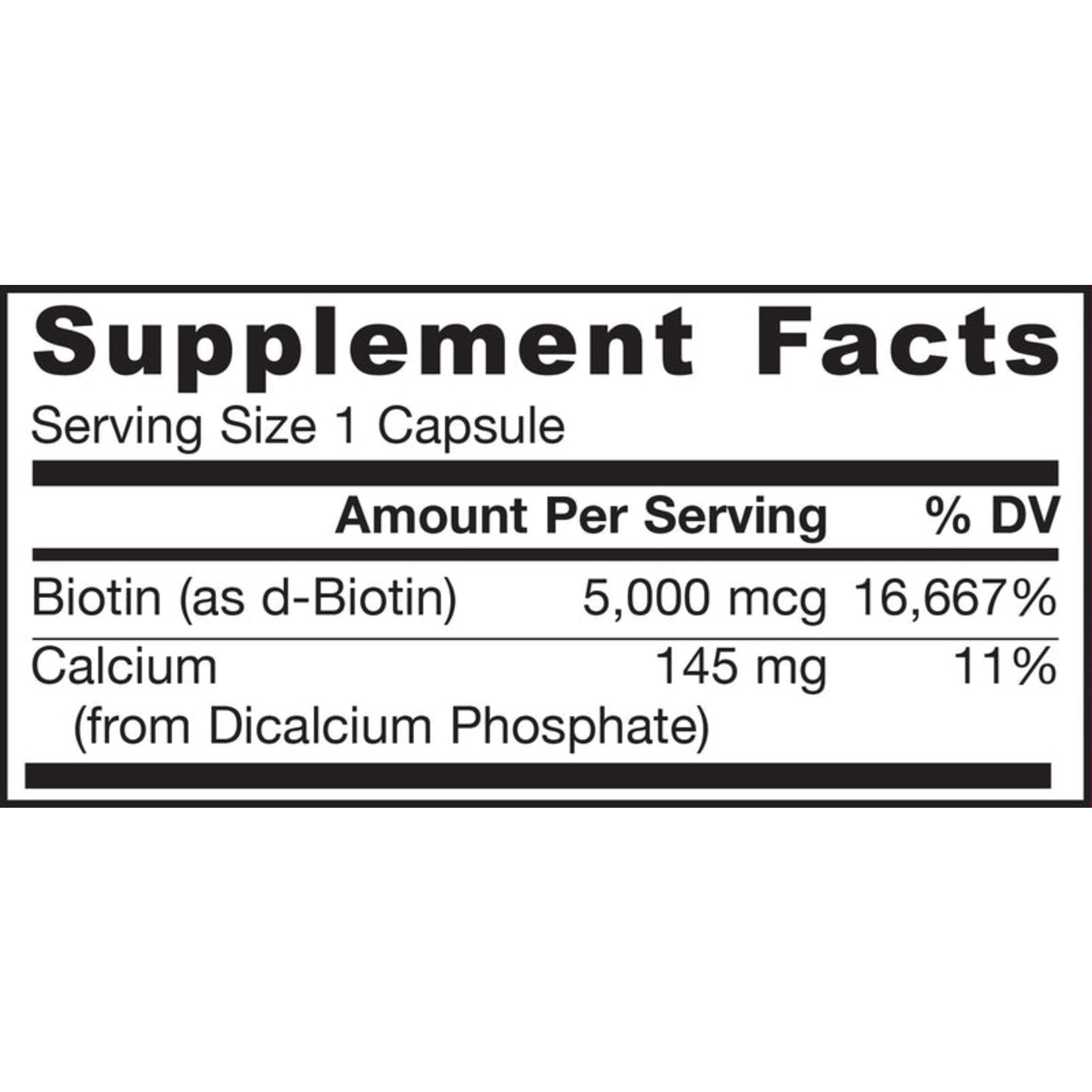 Jarrow Jarrow - Biotin 5 000 mcg - 100 Capsules