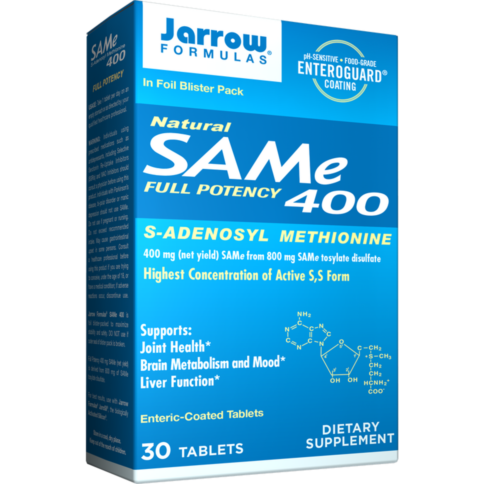 Jarrow Jarrow - Natural Sam-E S-Adenosyl-L-Methionine 400 - 30 Tablets