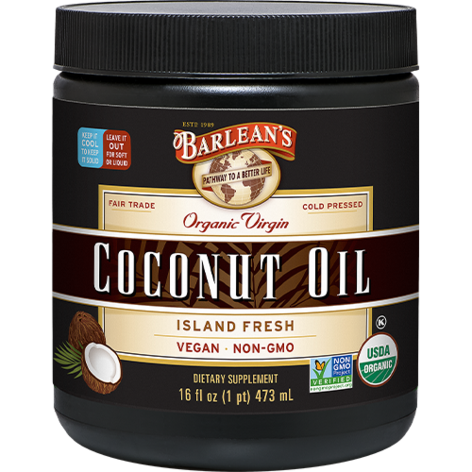 Barleans Barleans - Coconut Oil - 16 oz