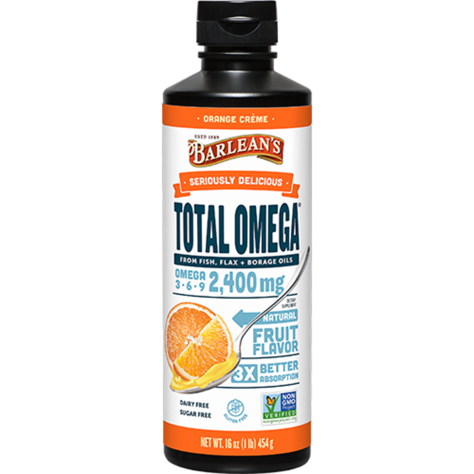 Barleans Barleans - Total Omega Swirl Orange - 16 oz