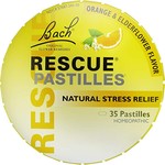 Bach Flower Remedies Rescue Remedy Pastilles Orange Elderflower - 50 grams