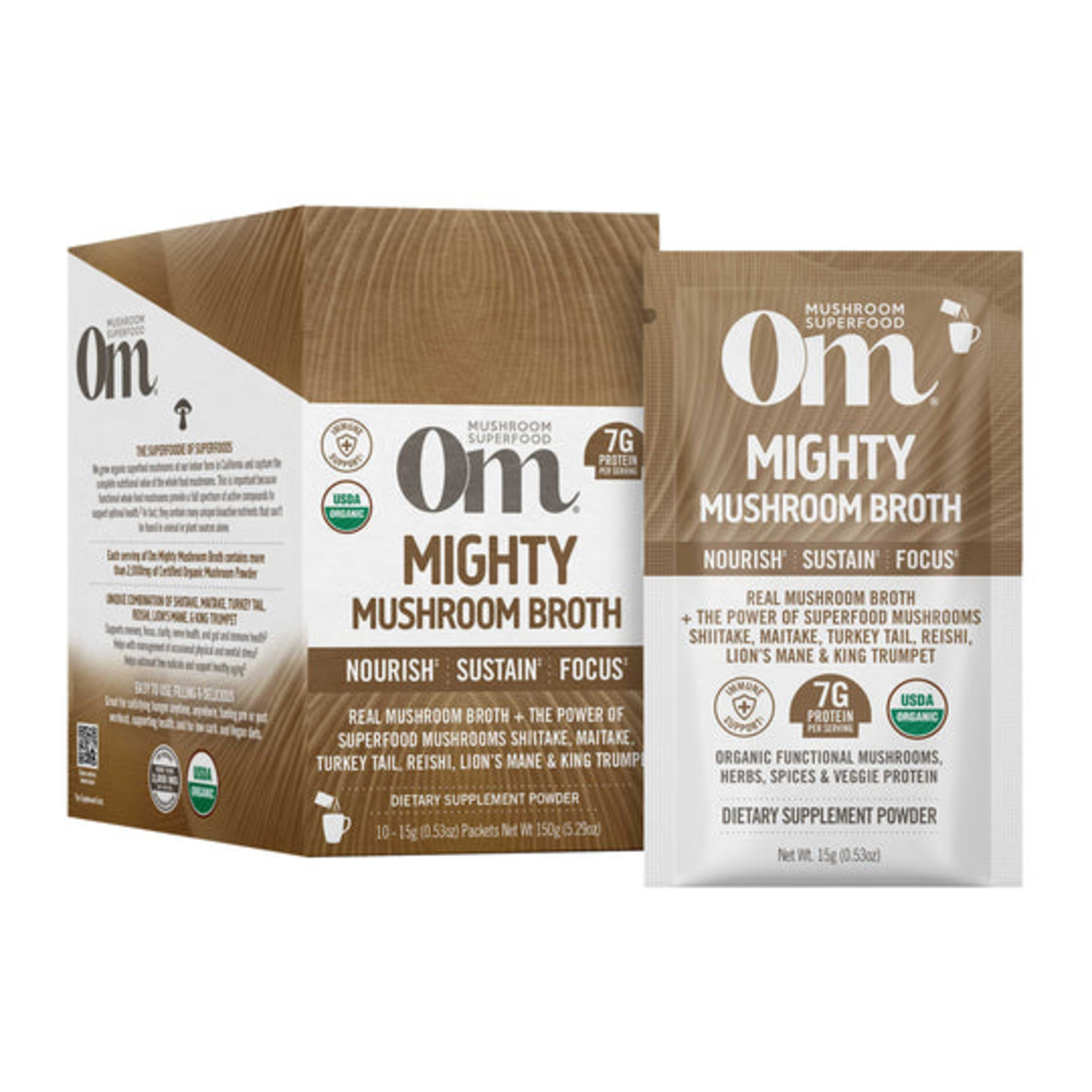 Om Mushroom Om - Box of Mushroom Broth - 10 Packs