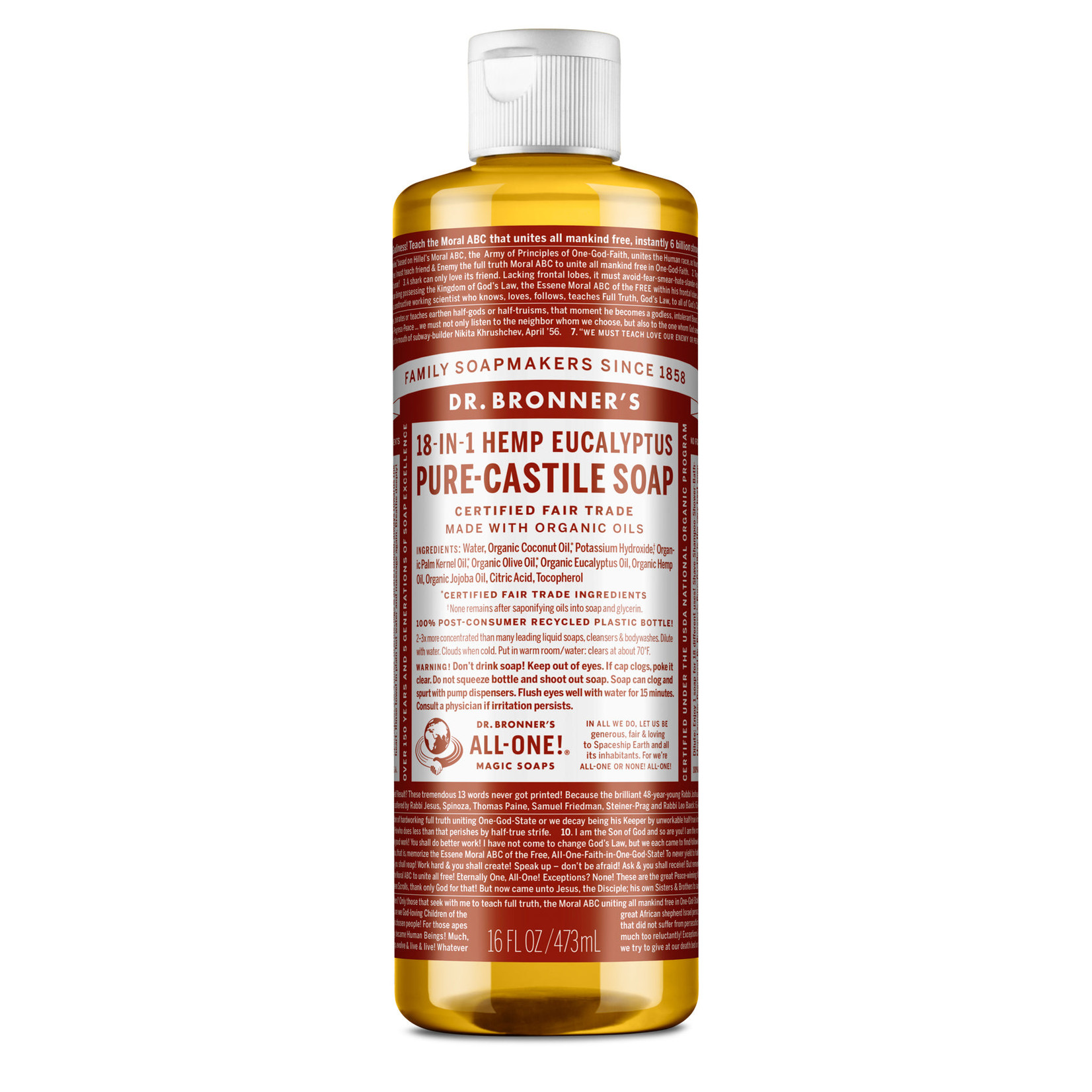 Dr Bronners Dr Bronners - Liquid Soap Eucalyptus Castile - 16 oz