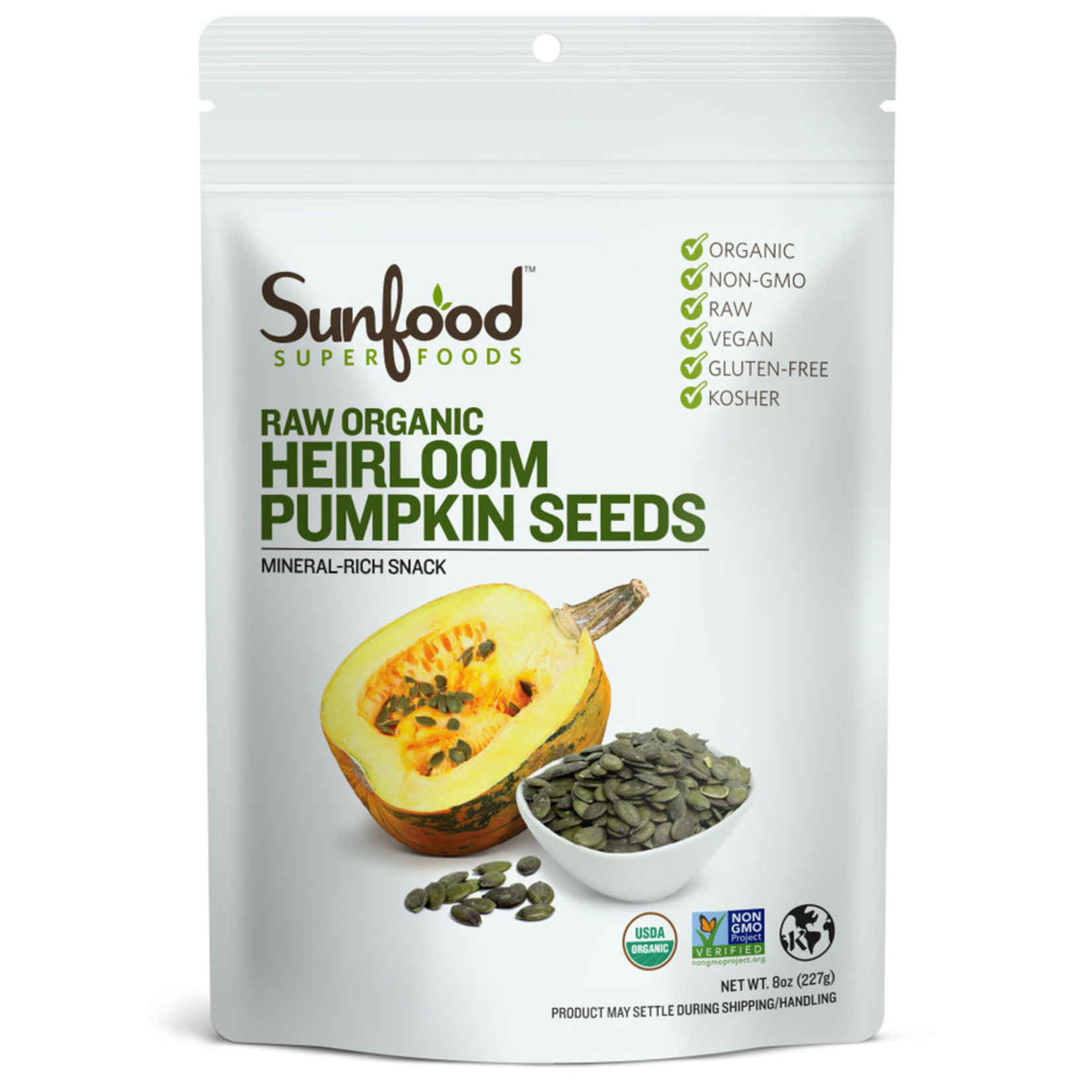 Sunfood Sunfood - Pumpkin Seeds Heirloom - 8 oz