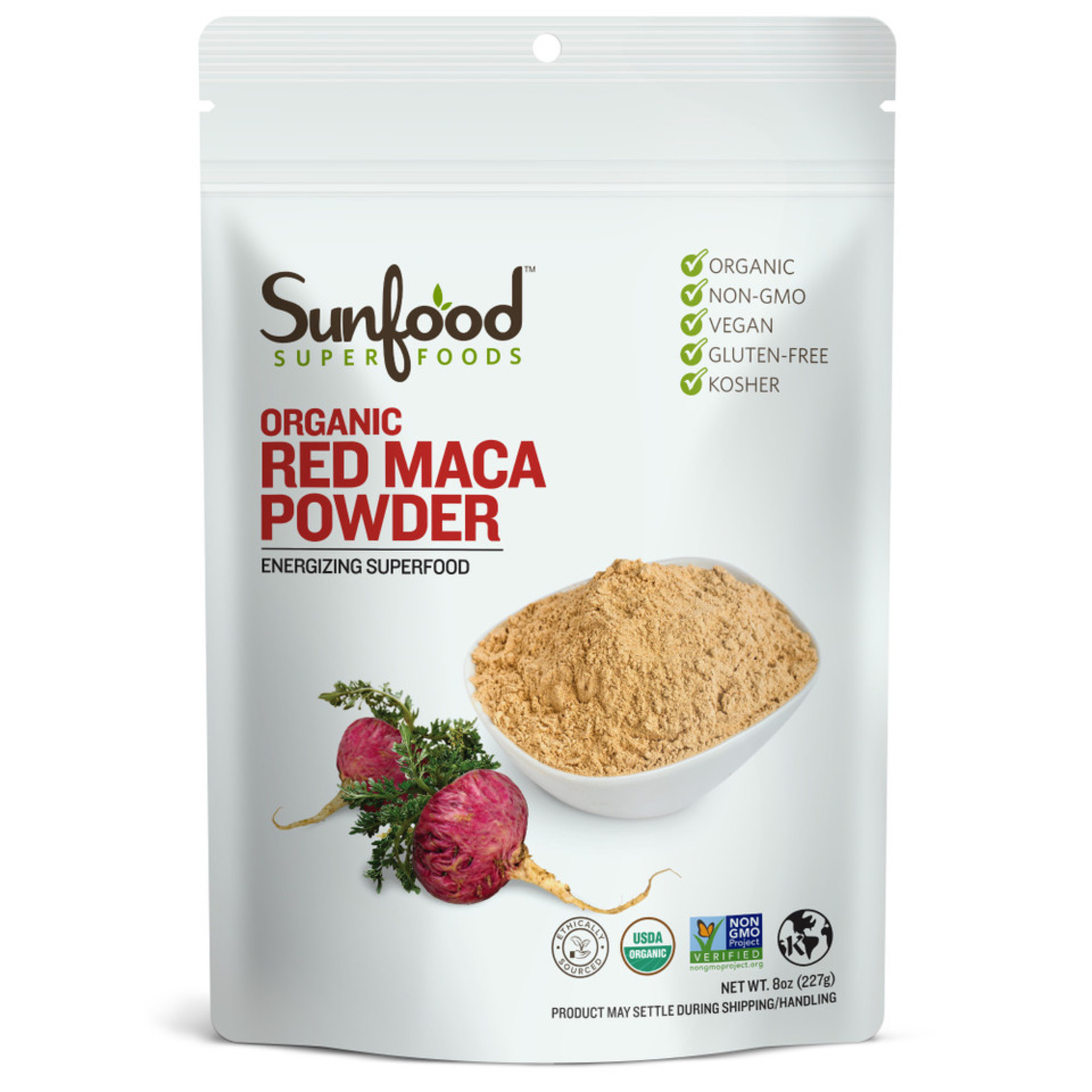 Sunfood Sunfood - Raw Organic Red Maca Powder - 8 oz