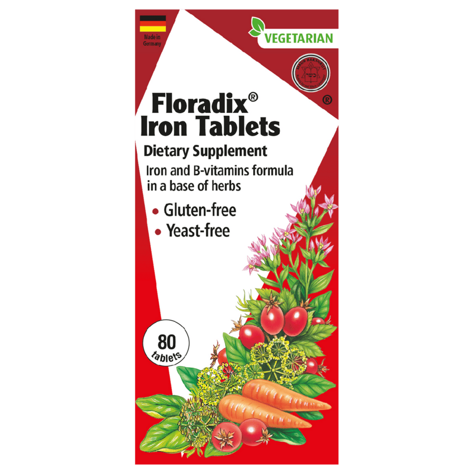 Gaia Herbs Gaia Herbs - Floradix Iron Tablets - 80 Tablets