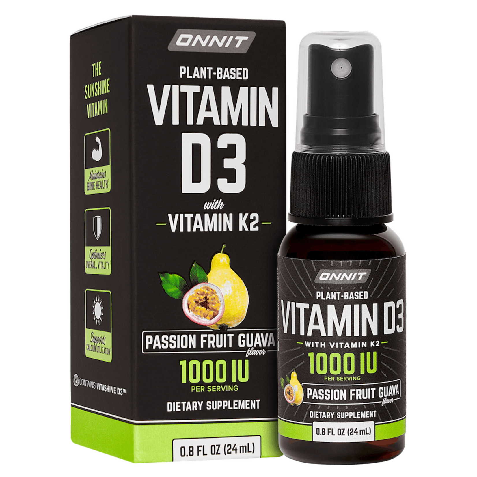 Onnit Onnit - Vegan Vitamin D3 Spray With K2 1000 IU Passion Fruit Guava - 0.8 oz