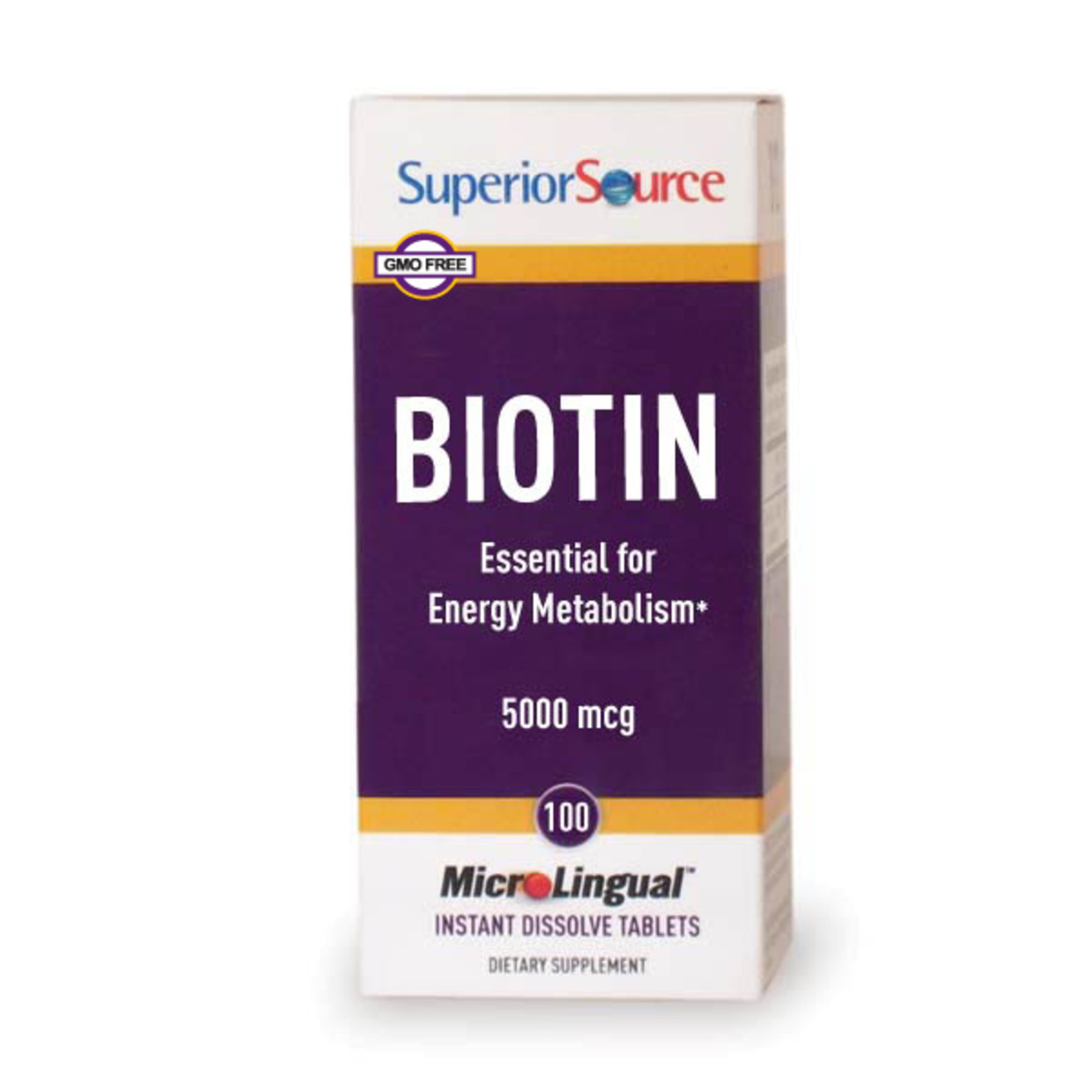 Superior Source Superior Source - Biotin 5,000 mcg - 100 Tablets