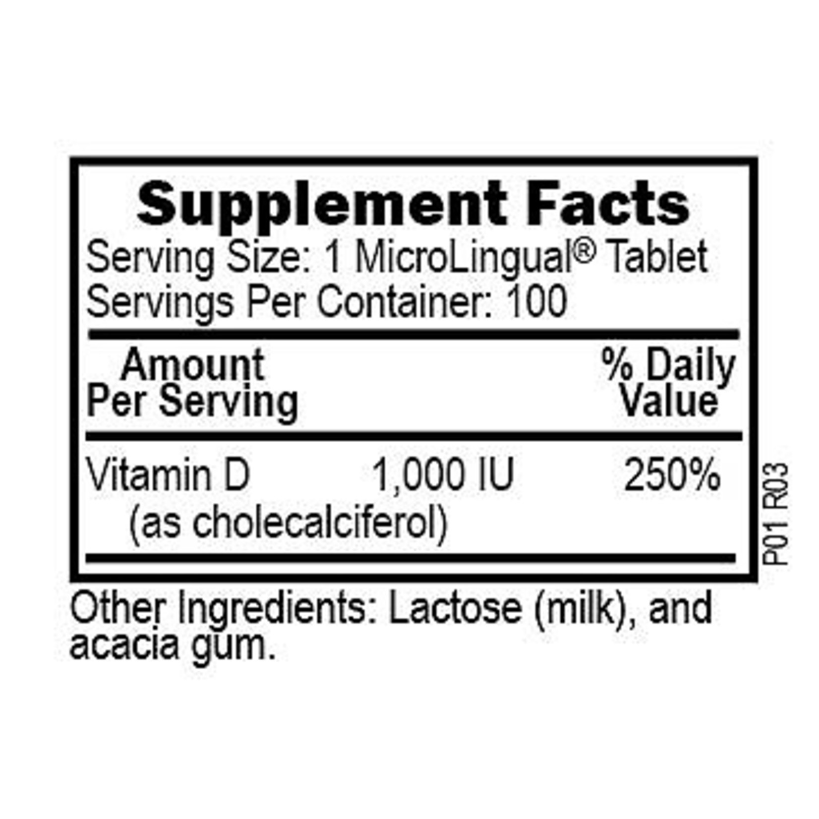 Superior Source Superior Source - Microlingual Extra Strength D3 1000 IU - 100 Tablets