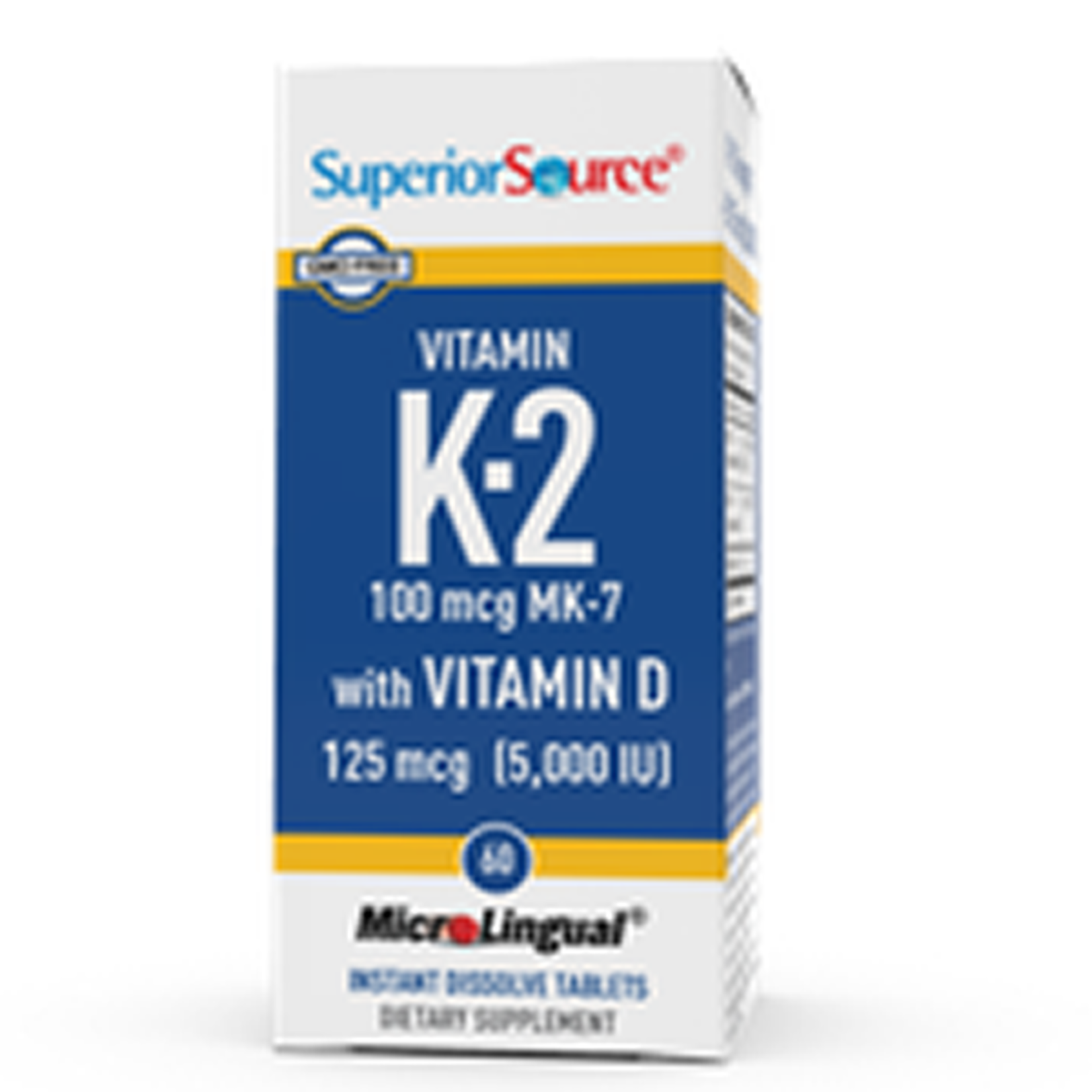 Superior Source Superior Source - K2 100 mcg With D3 5000 - 60 Tablets