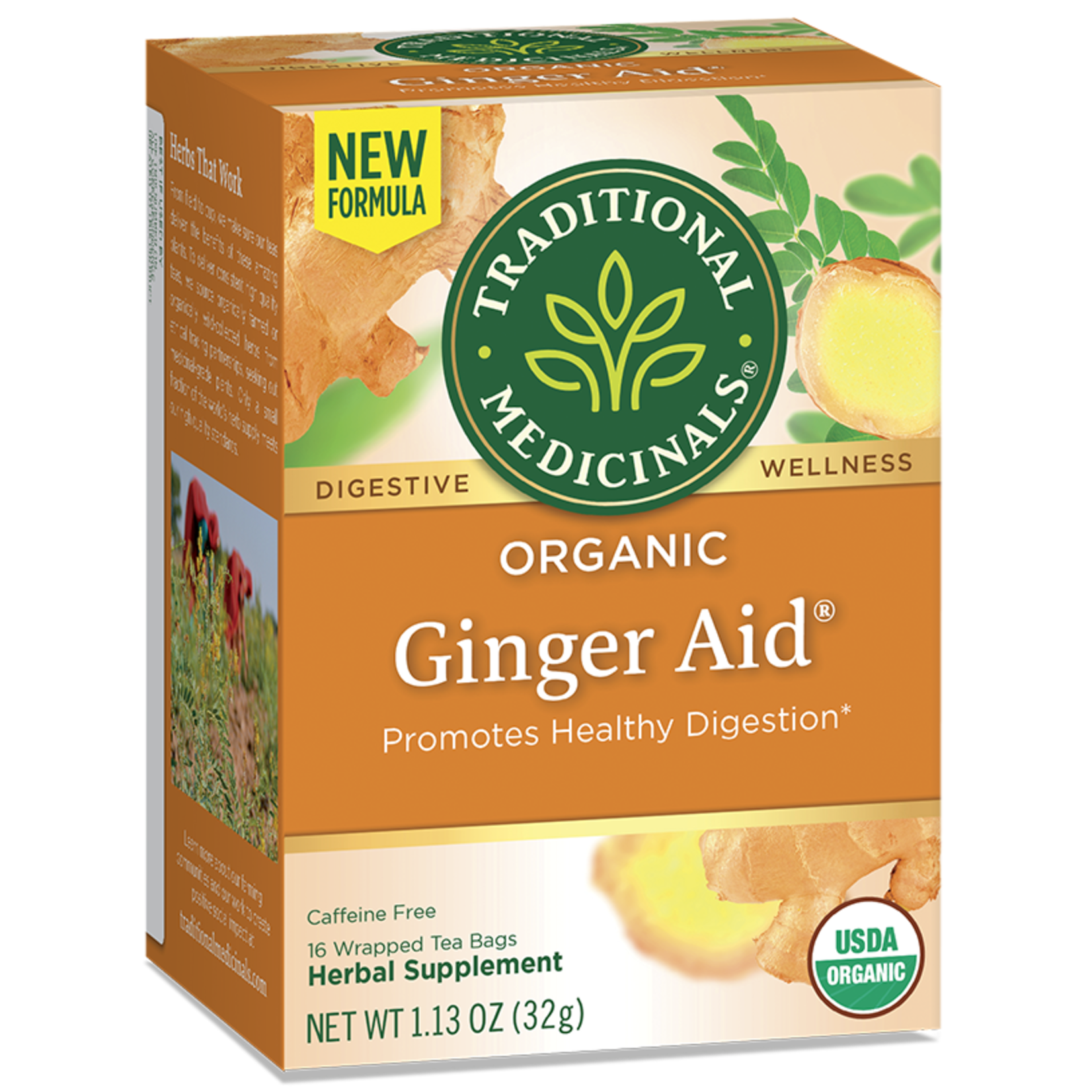 Traditional Medicinals Traditional Medicinals - Organic Ginger Aid Herbal Tea - 16 Bags