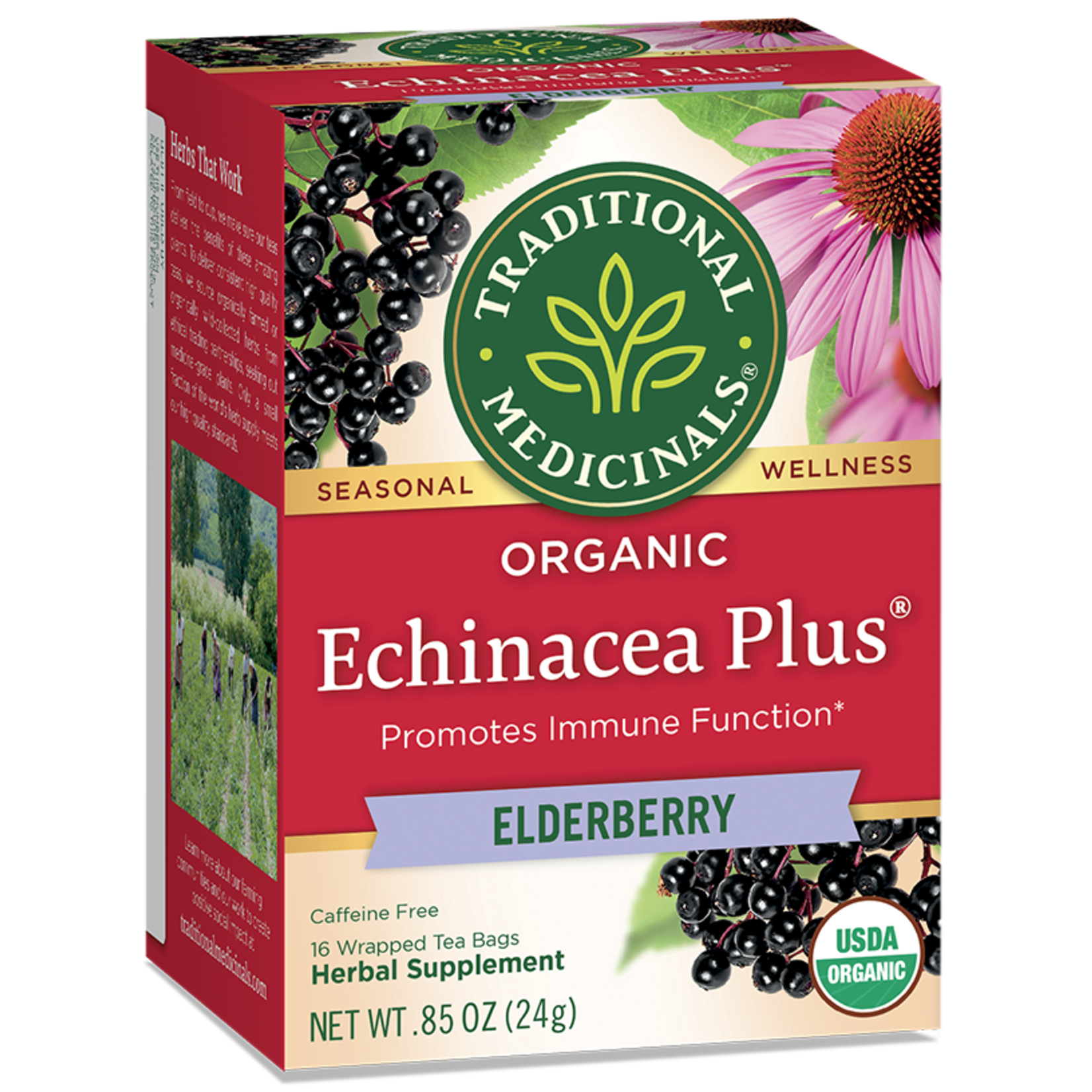 Traditional Medicinals Traditional Medicinals - Organic Echinacea Elder Herbal Tea - 16 Bags