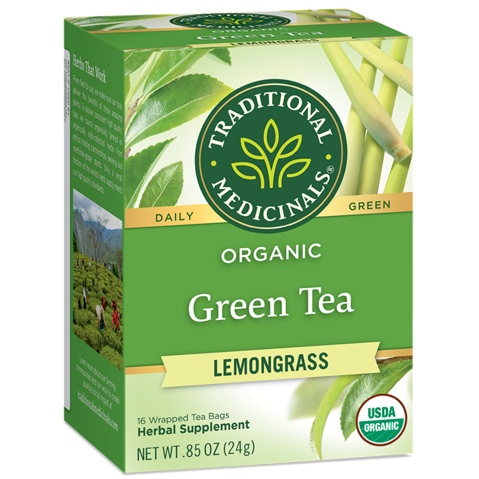 Traditional Medicinals Traditional Medicinals - Organic Golden Green Tea Lemongrass - 16 Bags