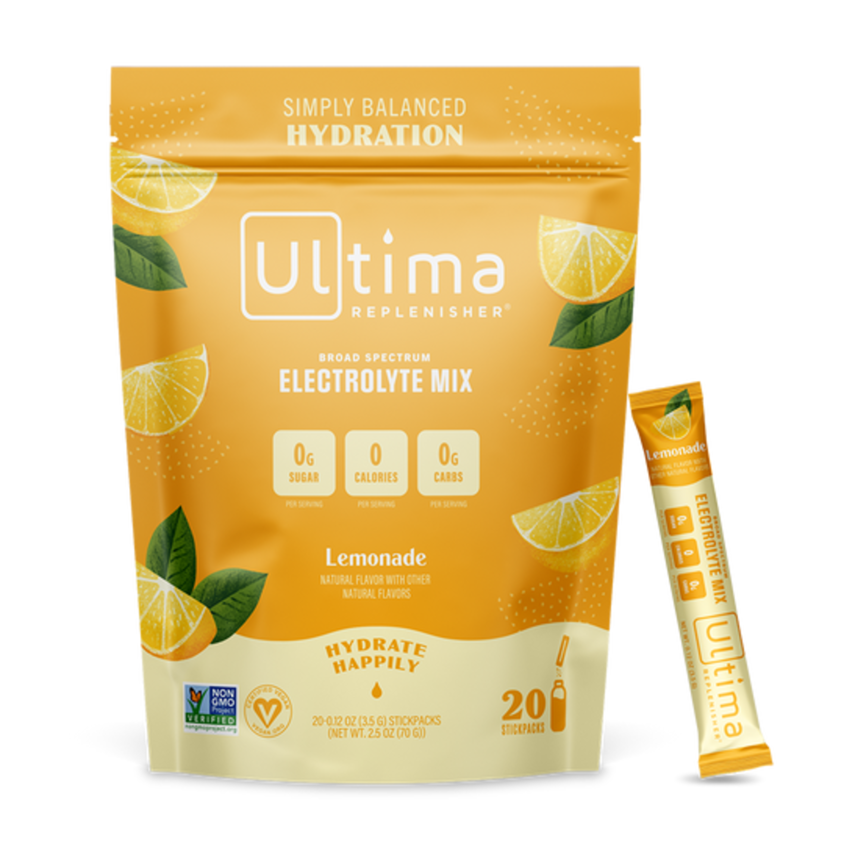 Ultima Ultima - Box of Lemonade Electrolyte Powder - 20 Sticks