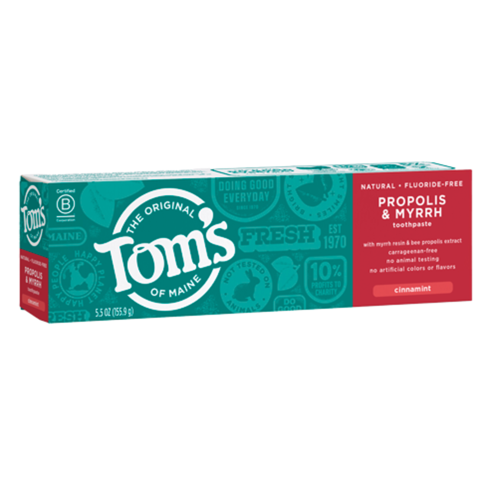 Toms Of Maine Toms Of Maine - Natural Fluoride Free Propolis & Myrrh Toothpaste Cinnamint - 5.5 oz