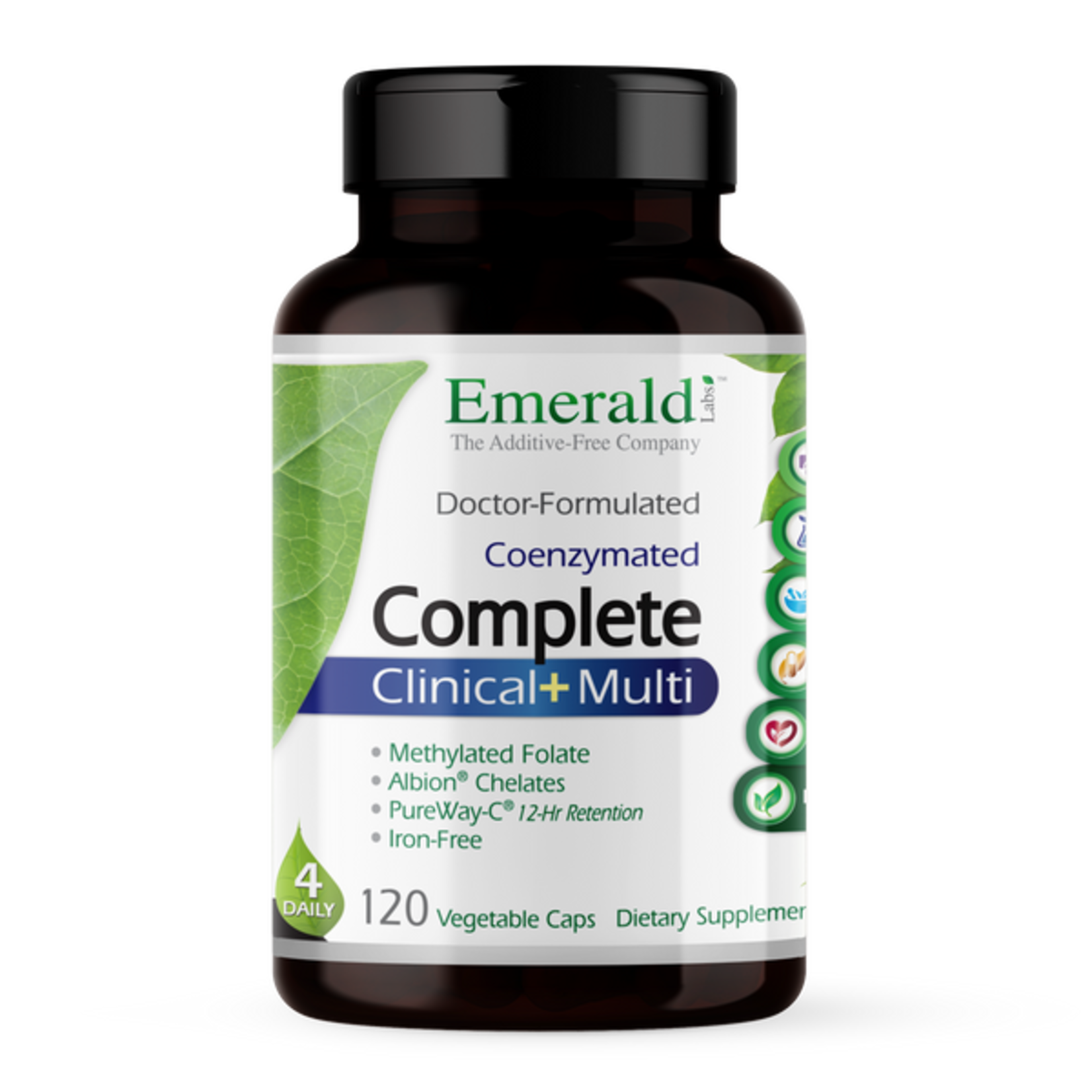 Emerald Labs Emerald Labs - Complete Clinical Multivitamin 4 Daily - 120 Veg Capsules