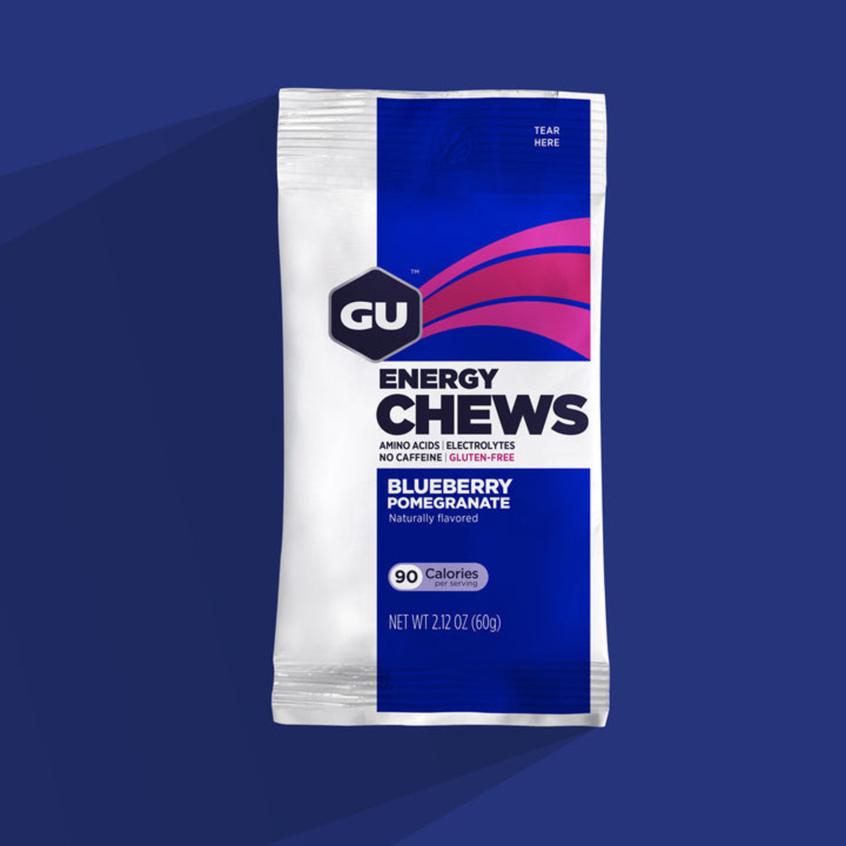 Gu Gu - Box of Blueberry Pom Energy Chews - 12 Pack