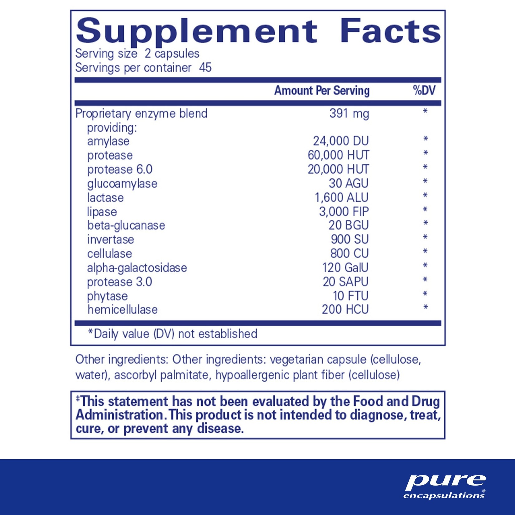 Pure Encapsulations Pure Encapsulations - Digestive Enzymes Ultra - 90 Capsules