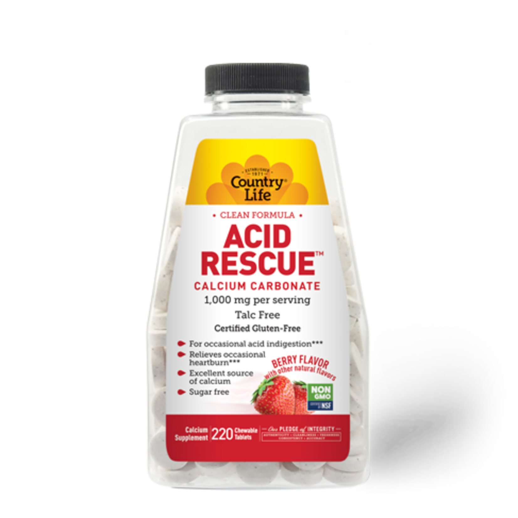 Country Life Country Life - Acid Rescue Berry - 220 Chewables