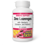 Natural Factors Zinc with Elderberry - 60 Lozenges