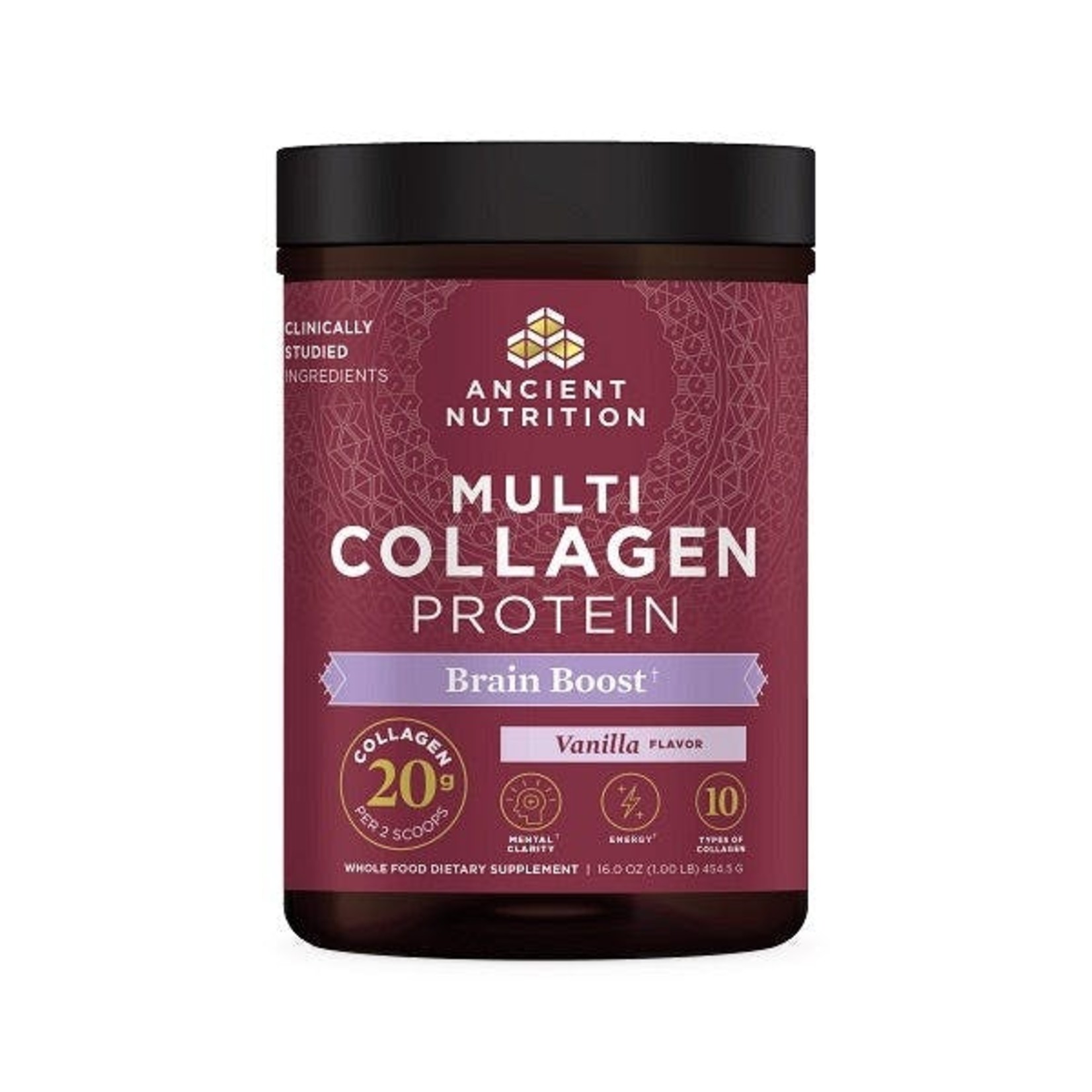 Ancient Nutrition Ancient Nutrition - Multi Collagen Protein Brain Boost Vanilla - 454 g
