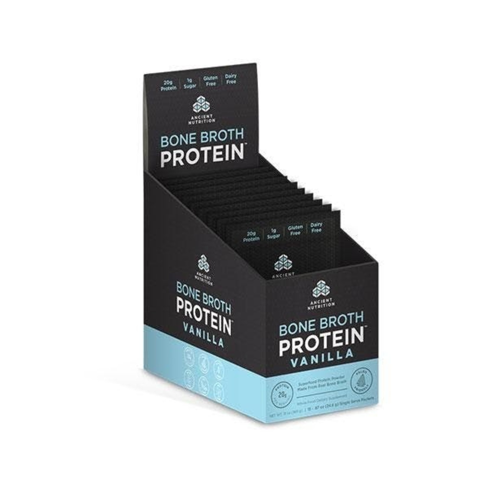 Ancient Nutrition Ancient Nutrition - Box of Bone Broth Protein Vanilla - 15 Packs