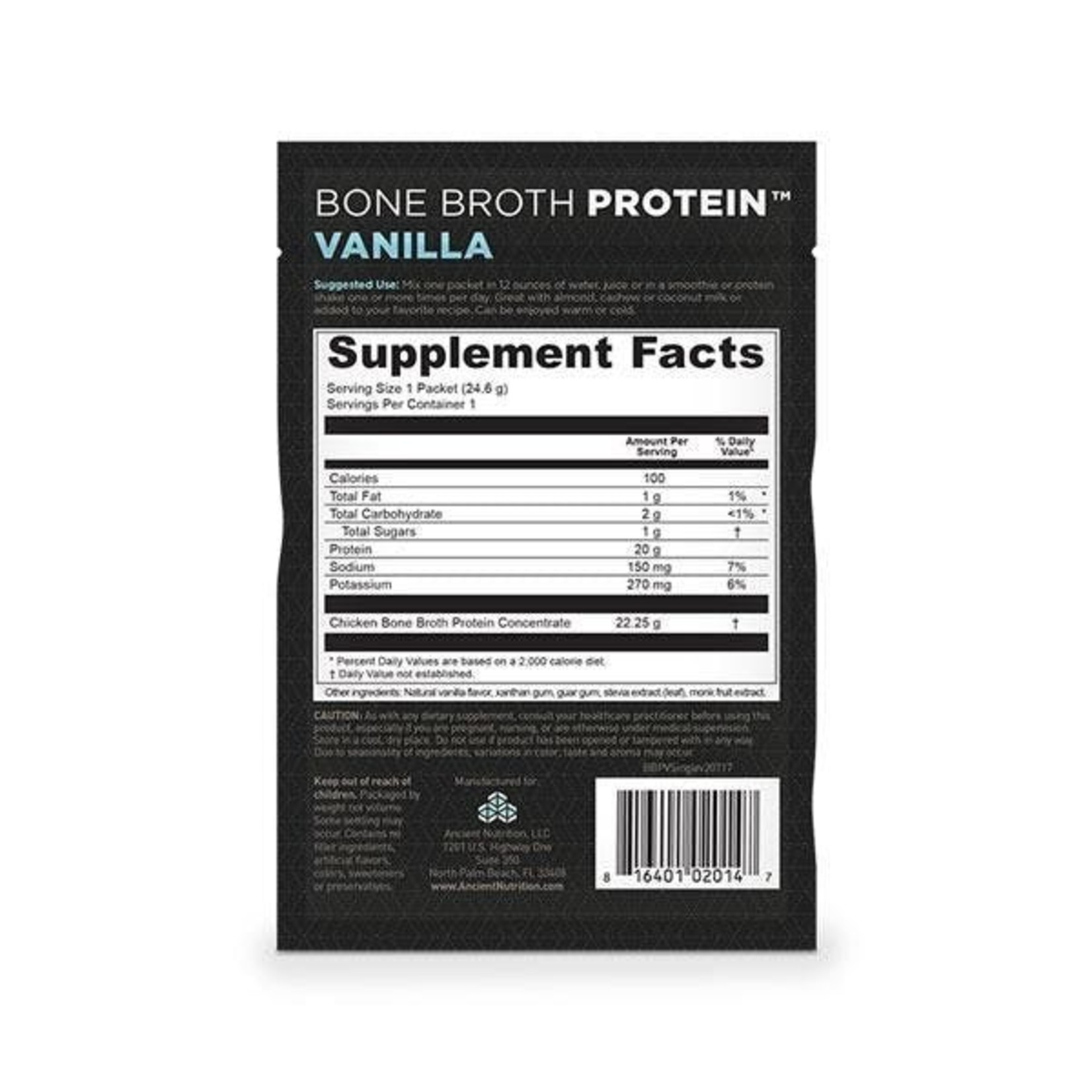 Ancient Nutrition Ancient Nutrition - Box of Bone Broth Protein Vanilla - 15 Packs