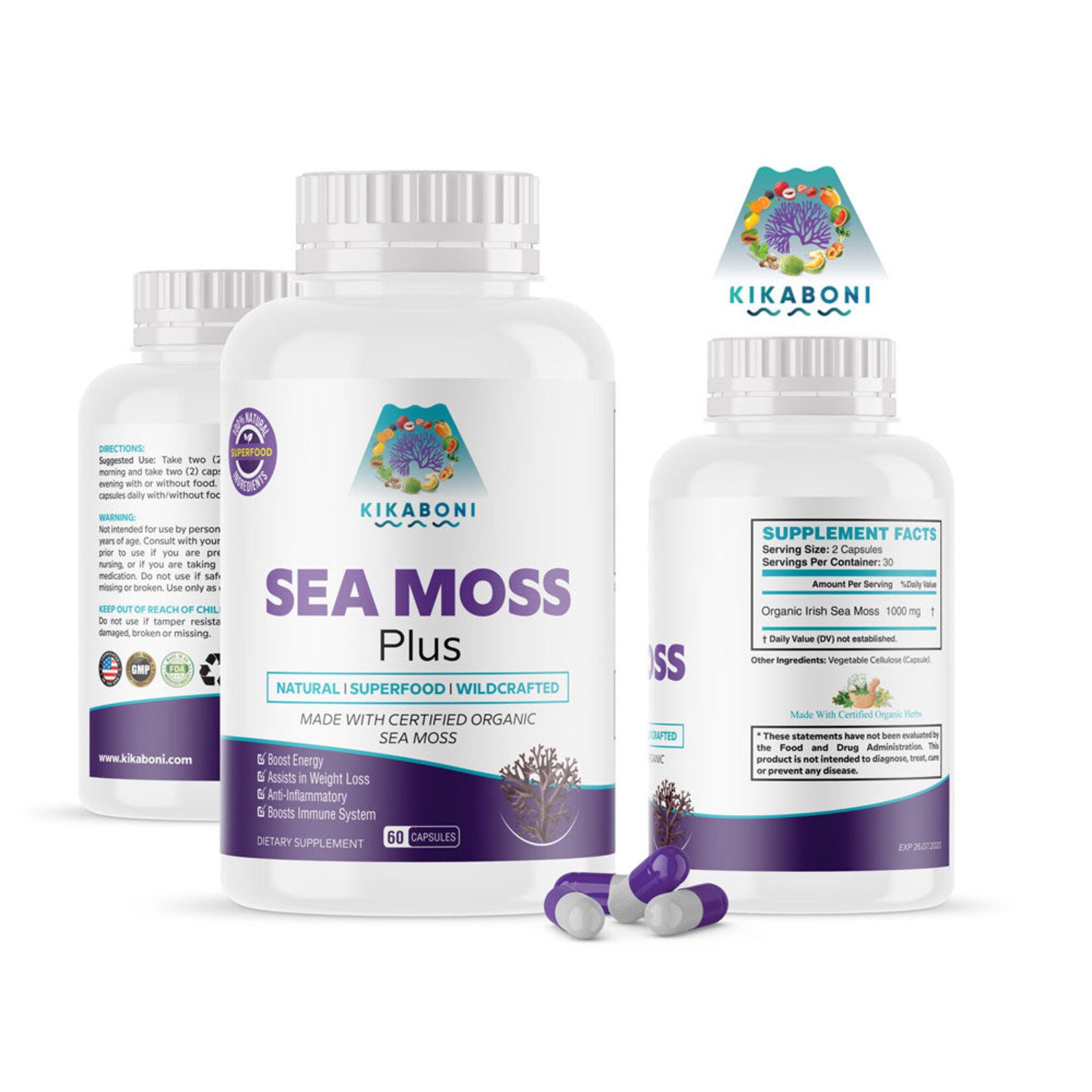 Kikaboni Kikaboni - Sea Moss Plus - 60 Capsules