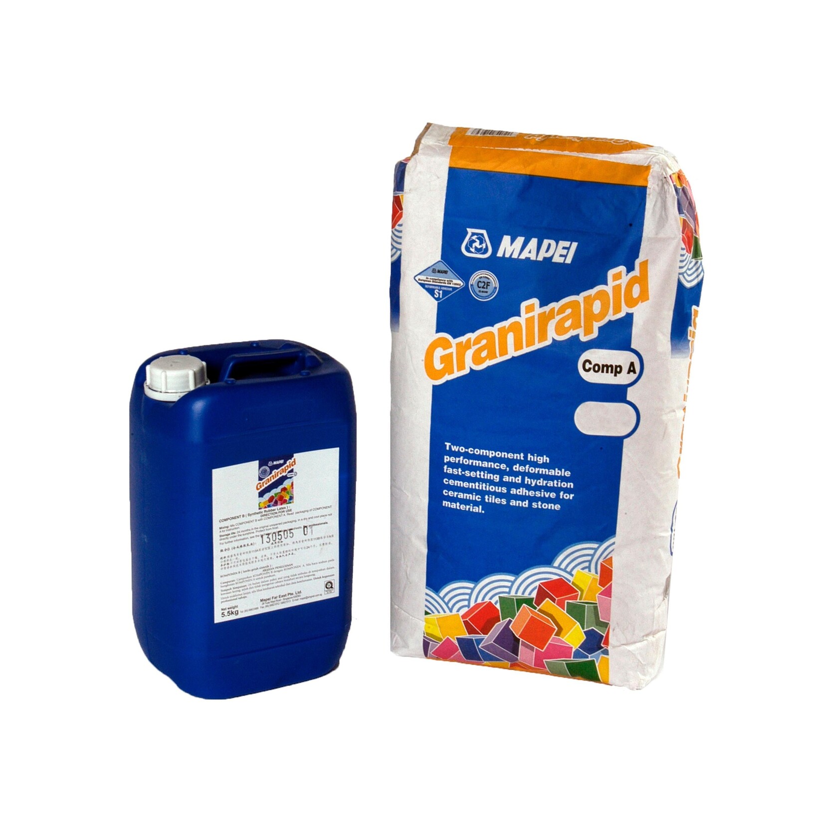 Mapei GRANIRAPID Set - Part A & B (5.5 kg Drum + 25 kg Grey Powder)