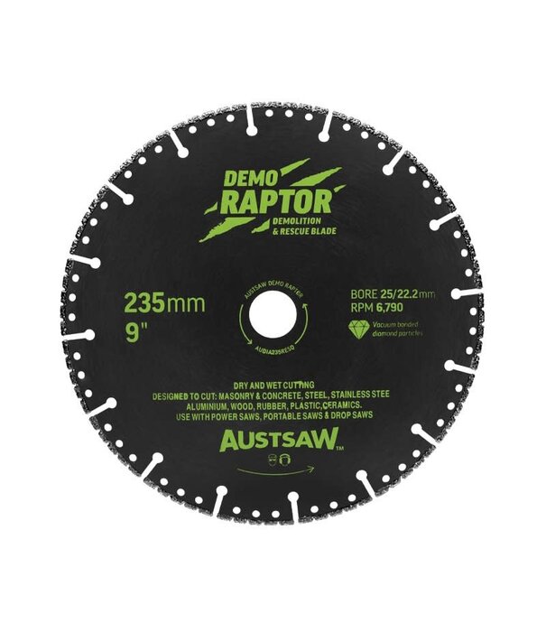 AUSTSAW 235mm (9in) | Demo Raptor Extreme Multi-Purpose Demolition Diamond Blade