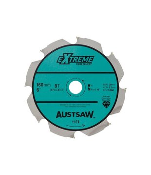Austsaw - 160mm (6 1/4in) Polycrystalline Diamond Blade - 20/16mm Bore - 4PCD 4TCT Teeth