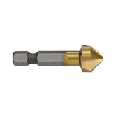 Countersink 3 Flute 16mm TiN 1/4in Hex Shank Carded