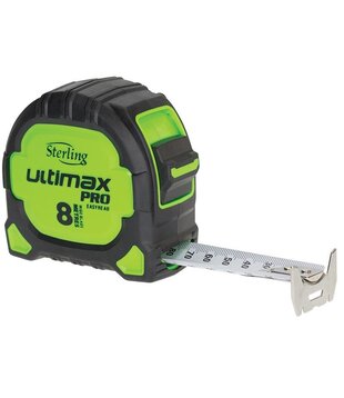 Sterling Ultimax Pro Tape Measure Easyread: 8m Metric Magnetic Hook