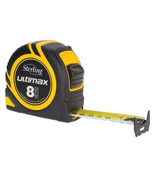 Sterling Ultimax Tape Measure: 8m x 25mm Metric
