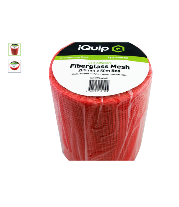 iQuip iQuip F/Glass Render Mesh Non-Adhesive 1000mm X 50M BLUE