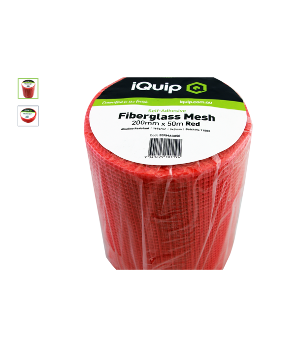 iQuip iQuip Fiberglass Render Mesh Adhesive 1195mm X 50M