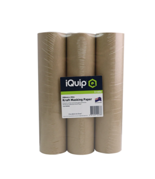 iQuip Kraft Masking Paper 288mm x 50m 3 Pack