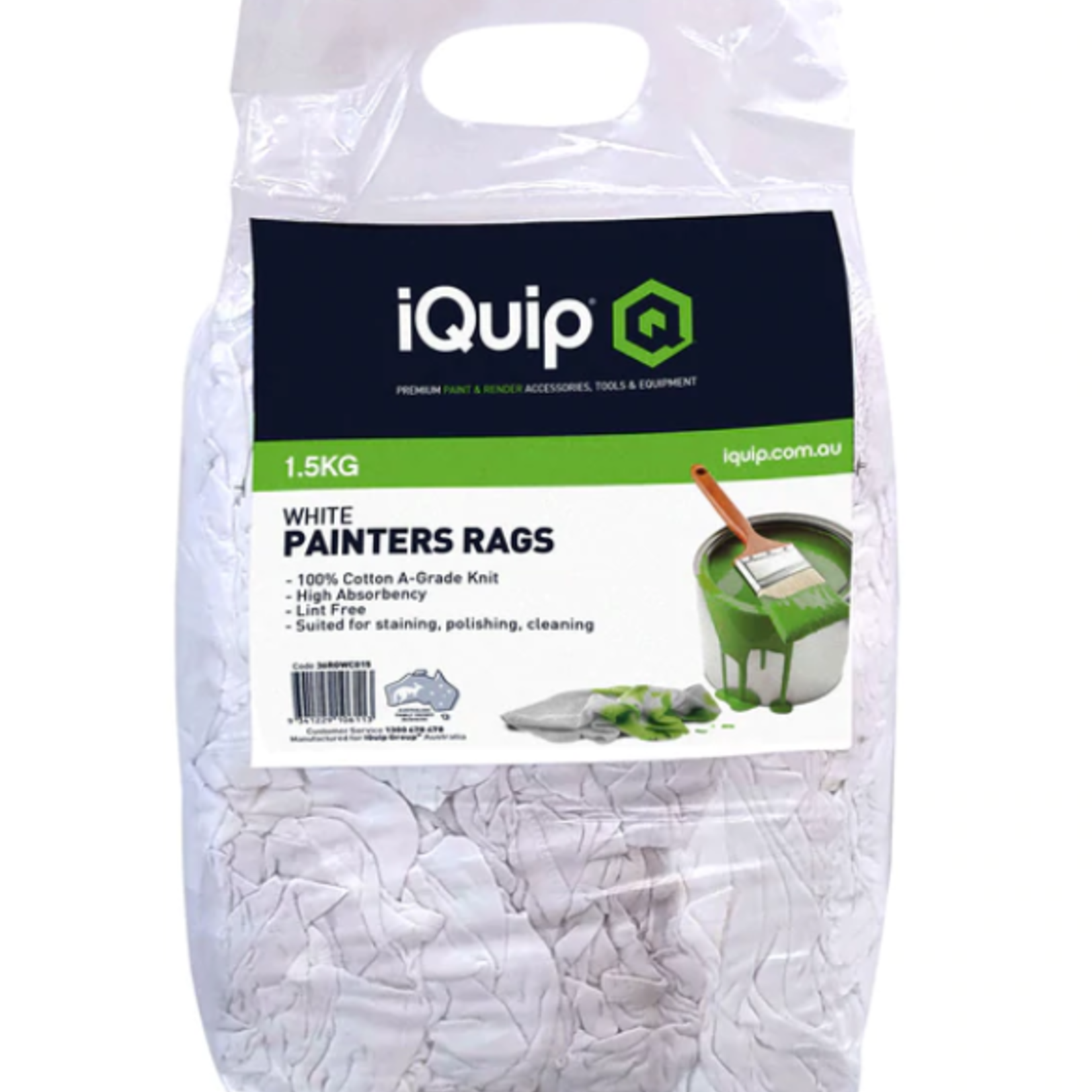 iQuip iQuip Painters Rags White Cotton 1.5Kg