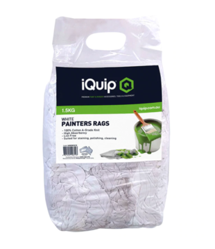 iQuip Painters Rags White Cotton 1.5Kg