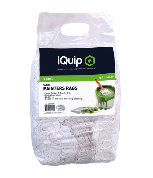 iQuip iQuip Painters Rags White Cotton 1.5Kg