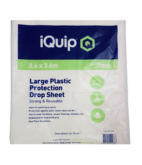 iQuip iQuip Plastic Drop Sheet Transparent 3.6X2.6M
