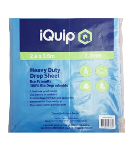iQuip Plastic Heavy Duty Drop Sheet Blue 3.6X2.6M