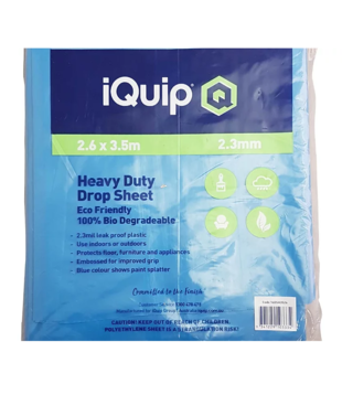 iQuip Plastic Heavy Duty Drop Sheet Blue 3.6X2.6M