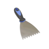 Paint Scraper - Notched 100mm Soft Grip Handle 6mm Square Notched