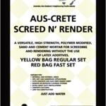 ATA Aus Screed n Render Normal Set - Bag Black/Yellow