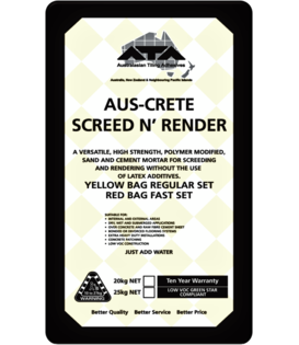 Aus -Crete Screed n Render Normal Set - Bag Black/Yellow